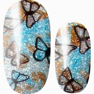 3 For 15 - LILY & FOX - BUTTERFLY BLING Nail Stickers Wraps Strips Butterflies